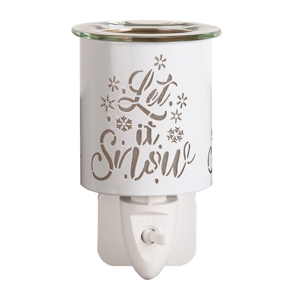 Aroma White & Gold Let It Snow Plug In Wax Melt Warmer Extra Image 1